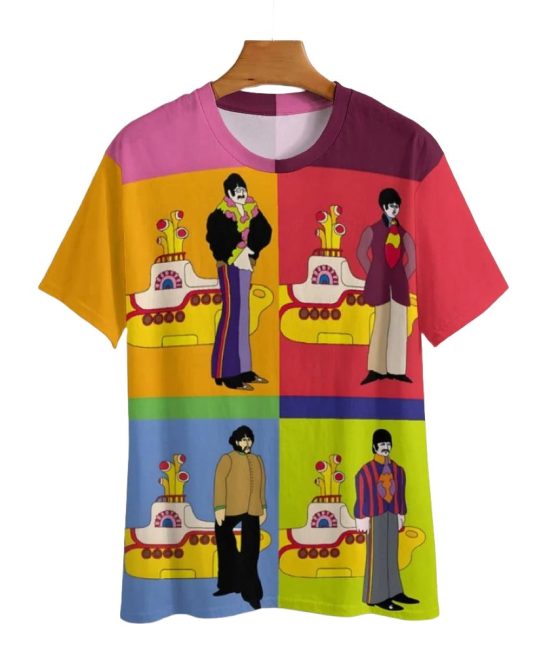 Vibrant Pop Art Style Crew Collar Casual T Shirt