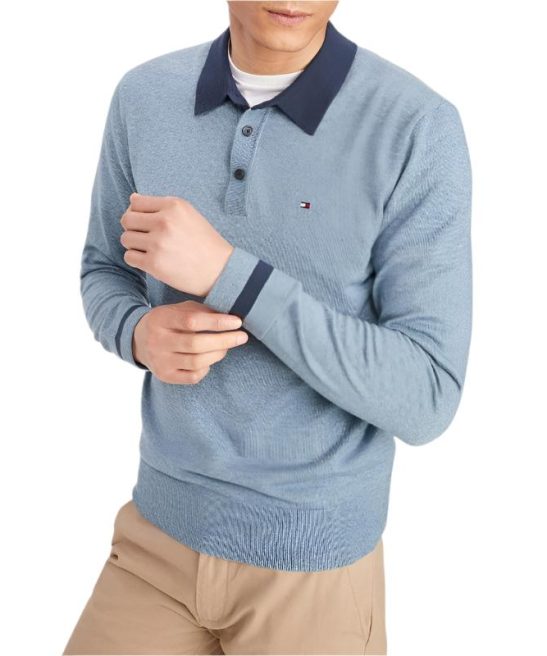 Long Sleeve Polo Sweater