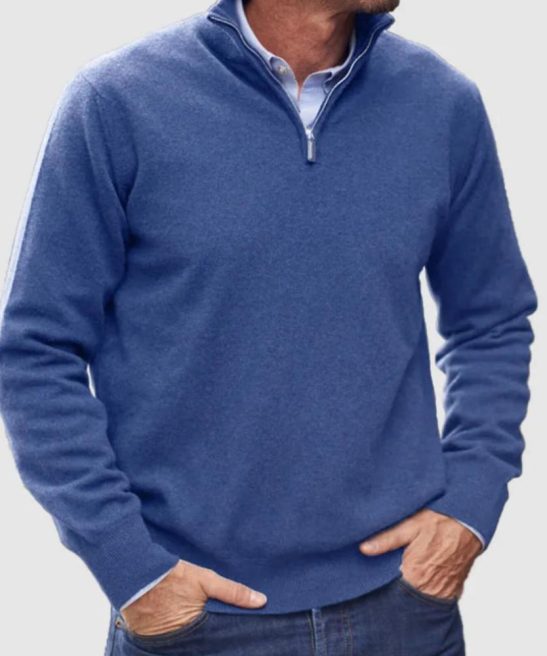 Classic Quarter Zip Pullover Sweater